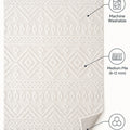 Malta Scandinavian Area Rug – Cream 2 – features
