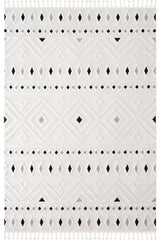Malta Scandinavian Area Rug – Cream & Black 1