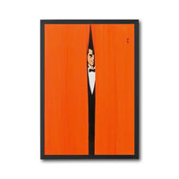 Man in Tuxedo Behind Curtain Aesthetic Wall Décor Poster