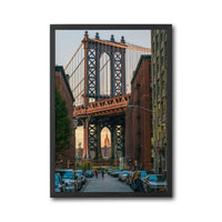 Manhattan Bridge and Empire State Building Aesthetic Wall Print Poster Print
