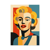Marilyn Portrait Geometric Pop Art Wall Art – Bold Blonde Icon Print