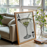 Martini Glass Aesthetic Wall Décor Poster – Elegant Cocktail Print for Home Bar Decor