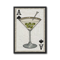 Martini Glass Aesthetic Wall Décor Poster – Elegant Cocktail Print for Home Bar Decor