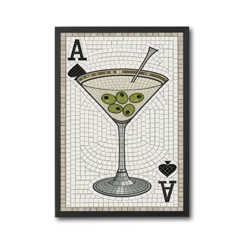 Martini Glass Aesthetic Wall Décor Poster – Elegant Cocktail Print for Home Bar Decor