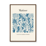 Matisse Blue Cutout Modern Wall Art – Cream Abstract Coral Print