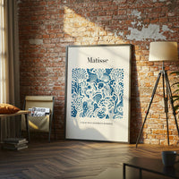 Matisse Collection Graphique Moderne Print – Expressive Blue Contemporary Home Wall Poster