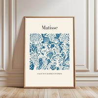 Matisse Collection Graphique Moderne Print – Expressive Blue Contemporary Home Wall Poster