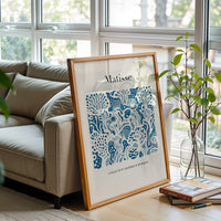 Matisse Collection Graphique Moderne Print – Expressive Blue Contemporary Home Wall Poster