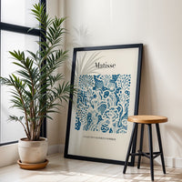 Matisse Collection Graphique Moderne Print – Expressive Blue Contemporary Home Wall Poster