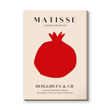 Matisse Pomegranate Typography Wall Art – Cream Red Exhibition Print