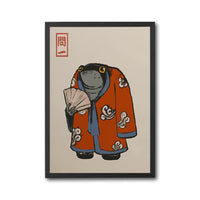 Matsumoto Hoji Décor Print, Japanese Frog in Kimono Print, Matsumoto Hoji Retro Home Art, Funny Animal Print, Aesthetic Gift, A1/A2/A3/A4