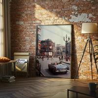 Max Factor Nostalgic City Convertible Décor Poster, Retro Car Wall Décor