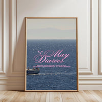 May Diaries Quote Aesthetic Ocean Print – Understated Home Art