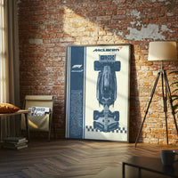 McLaren Retro Formula 1 Car Décor Poster | Retro Racing Wall Print