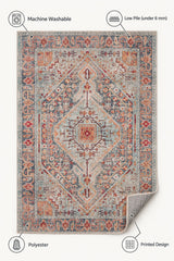 Medallion Modern Area Rug – Beige – features