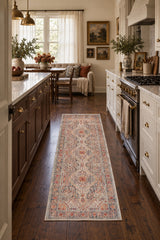 Medallion Modern Area Rug – Brown in a kitchen