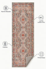 Medallion Modern Area Rug – Brown – features