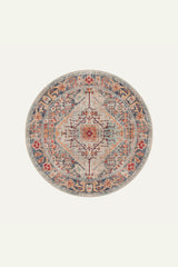 Medallion Modern Round Area Rug – Brown