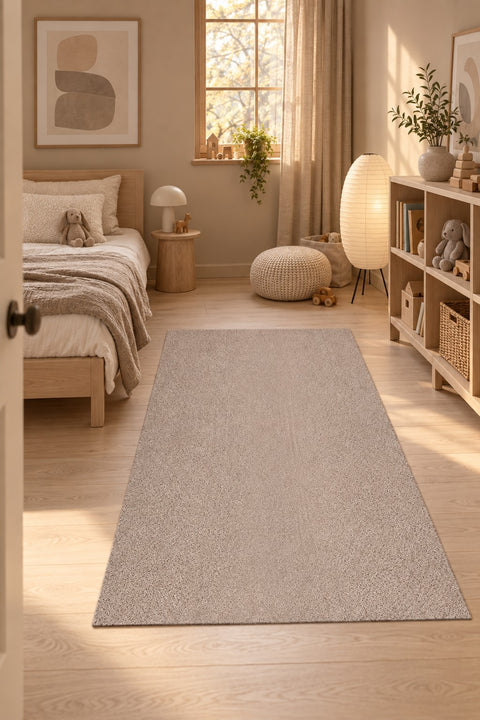Mest Modern Plush Area Rug – Beige in a nursery