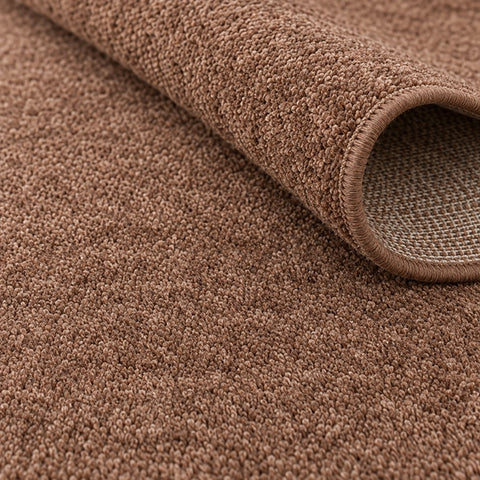 Mest Modern Plush Area Rug – Dark Brown – texture close-up