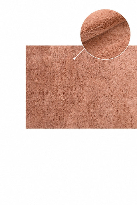 Mest Modern Plush Area Rug – Salmon