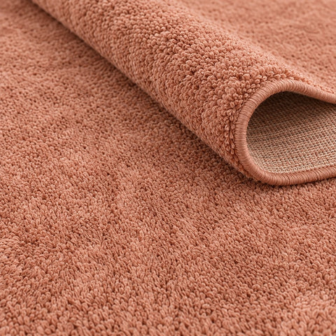 Mest Modern Plush Area Rug – Salmon – texture close-up