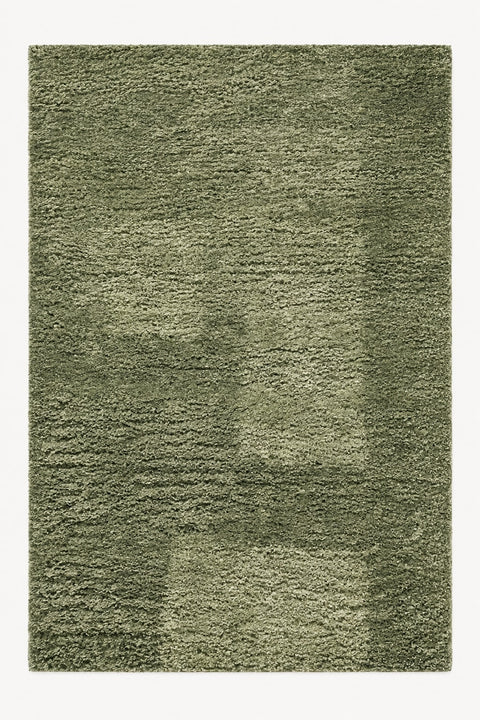 Mest Modern Plush Area Rug – Shimmering Green