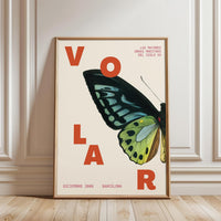 Mid-Century Minimal Barcelona Butterfly Exhibition Wall Décor Poster Fine Print