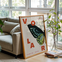Mid-Century Minimal Barcelona Butterfly Exhibition Wall Décor Poster Fine Print