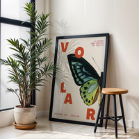 Mid-Century Minimal Barcelona Butterfly Exhibition Wall Décor Poster Fine Print