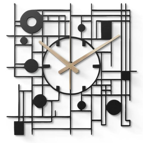 Mid Century Modern Metal Wall Clock