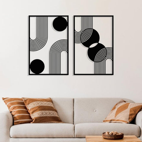 Minimalist Mid Century Modern Metal Wall Art