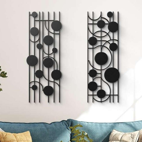 Rhythmic Mid Century Metal Wall Art Set Of 2