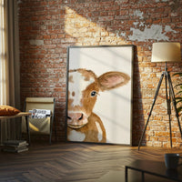 Simple Cow Watercolor Wall Print