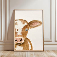 Simple Cow Watercolor Wall Print