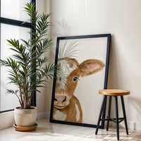 Simple Cow Watercolor Wall Print