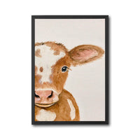 Simple Cow Watercolor Wall Print