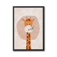 Understated Cute Giraffe Illustration Wall Décor Wall Poster Print