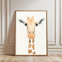 Simple Giraffe Watercolor Wall Print Wall Poster