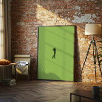 Simple Golfer Silhouette Wall Poster | Contemporary Golf Wall Poster