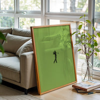 Simple Golfer Silhouette Wall Poster | Contemporary Golf Wall Poster