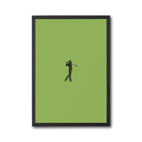 Simple Golfer Silhouette Wall Poster | Contemporary Golf Wall Poster