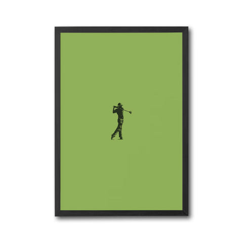 Simple Golfer Silhouette Wall Poster | Contemporary Golf Wall Poster