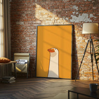 Understated Goose Illustration Wall Poster – Sleek Animal Wall Print