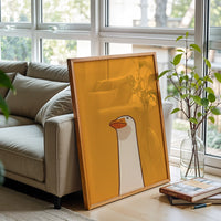 Understated Goose Illustration Wall Poster – Sleek Animal Wall Print