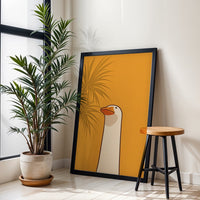 Understated Goose Illustration Wall Poster – Sleek Animal Wall Print
