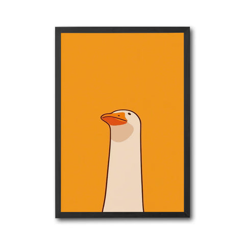 Understated Goose Illustration Wall Poster – Sleek Animal Wall Print