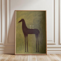 Minimal Horse Silhouette Wall Poster – Sleek Black and White Wall Poster