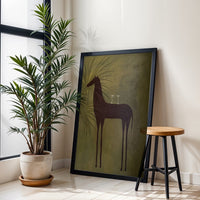 Minimal Horse Silhouette Wall Poster – Sleek Black and White Wall Poster