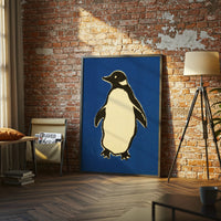 Understated Penguin Print – Cute Penguin Home Art, Funny Penguin Illustration Decor